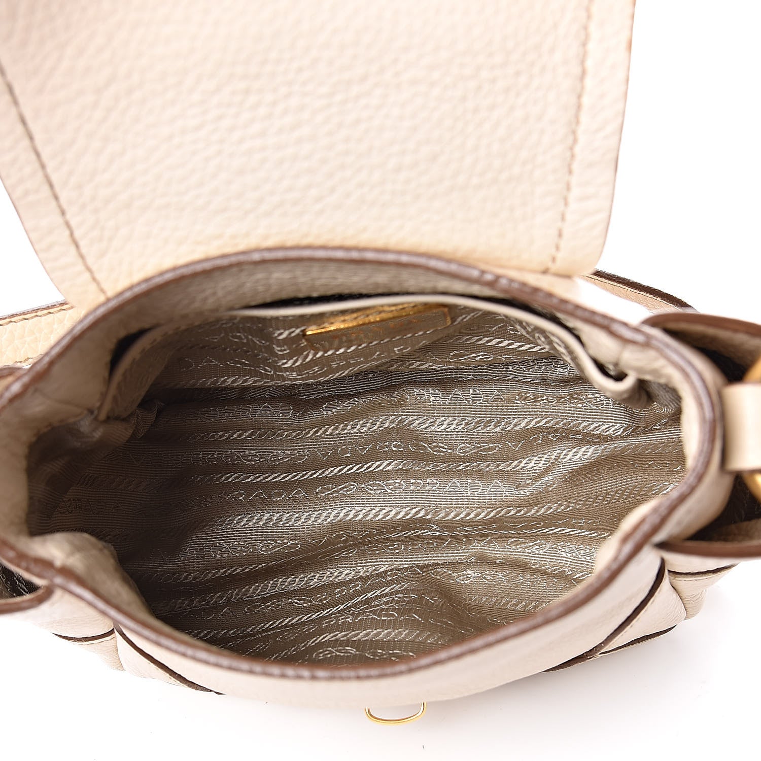 Prada Vitello Daino Crossbody Bag Cera 5 of 10