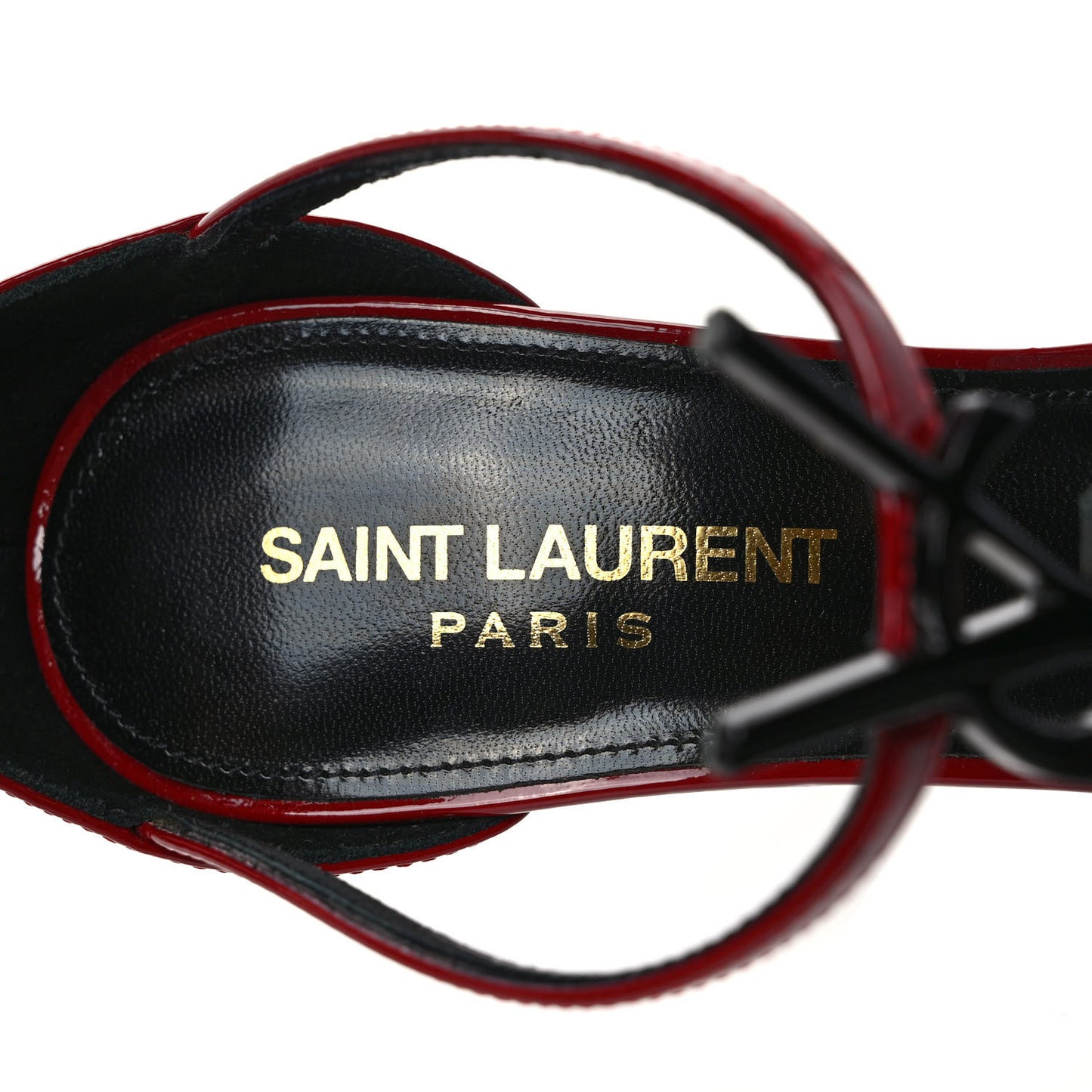 Patent Calfskin Cassandra 100 Sandals 36 Red Laquer
