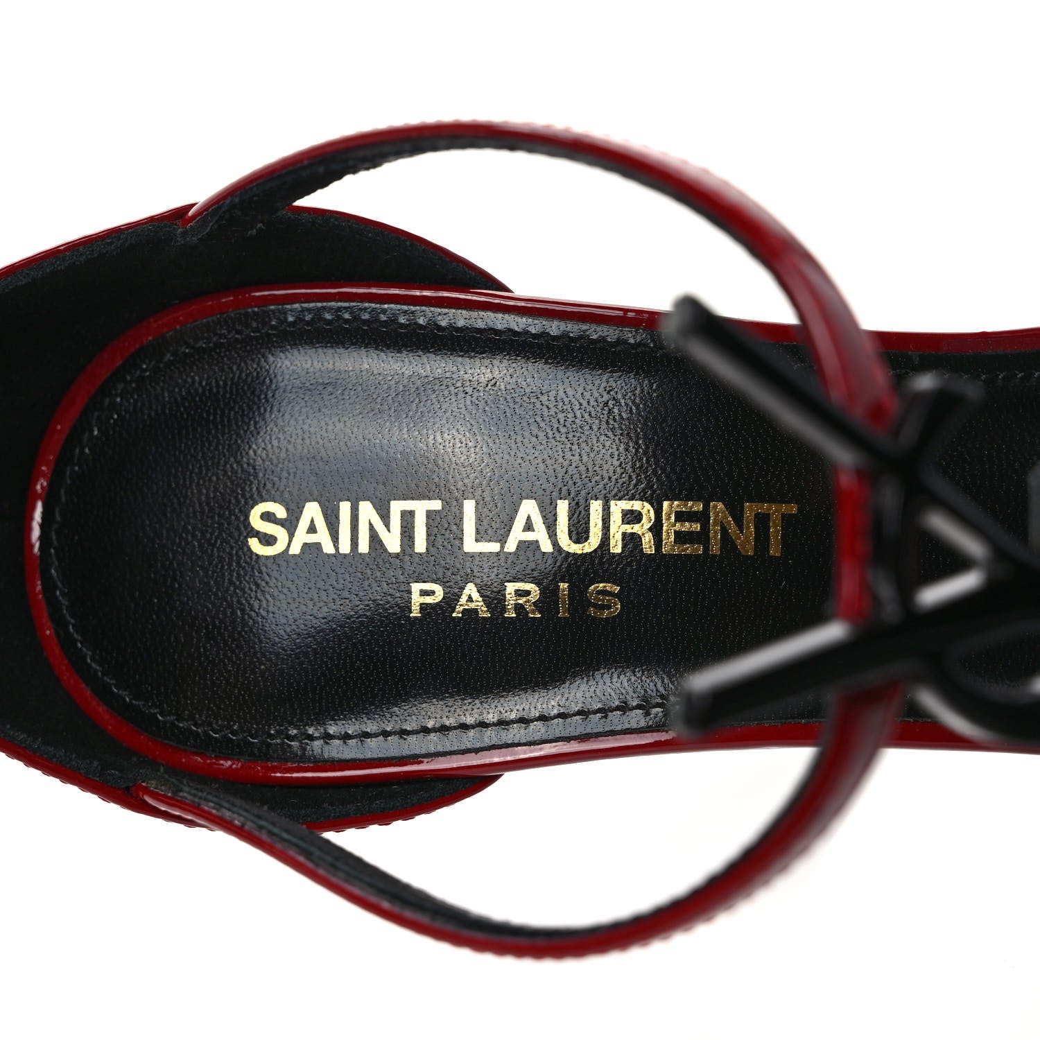 Saint Laurent Patent Calfskin Cassandra 100 Sandals 36 Red Laquer 7 of 10