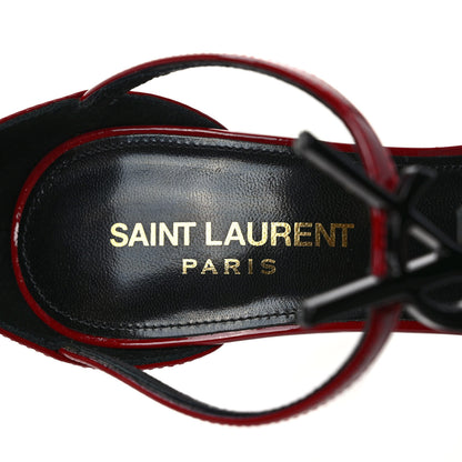 Saint Laurent Patent Calfskin Cassandra 100 Sandals 36 Red Laquer 7 of 10