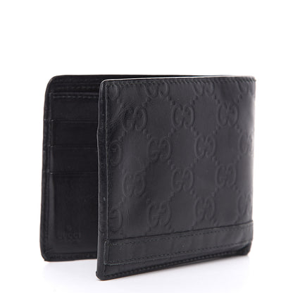 Gucci Guccissima Signature Bi-Fold Wallet Black 3 of 11