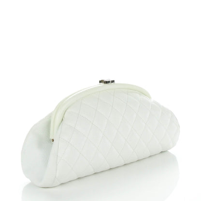 Chanel Caviar Quilted Timeless Clutch White 3 of 7
