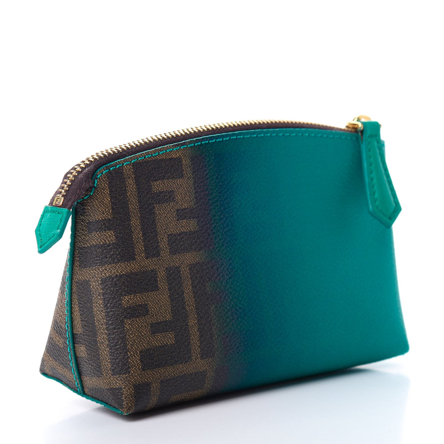 Zucca Ombre Large Cosmetic Pouch Tobacco Turquoise