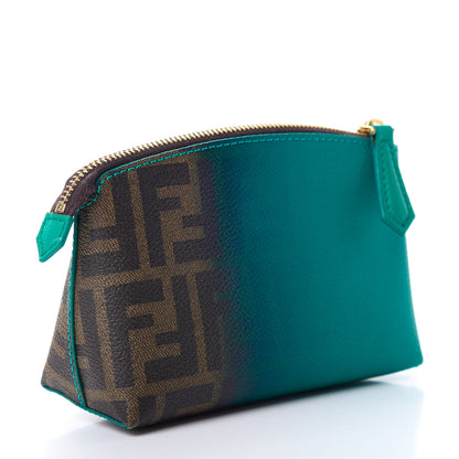 Fendi Zucca Ombre Large Cosmetic Pouch Tobacco Turquoise 3 of 8