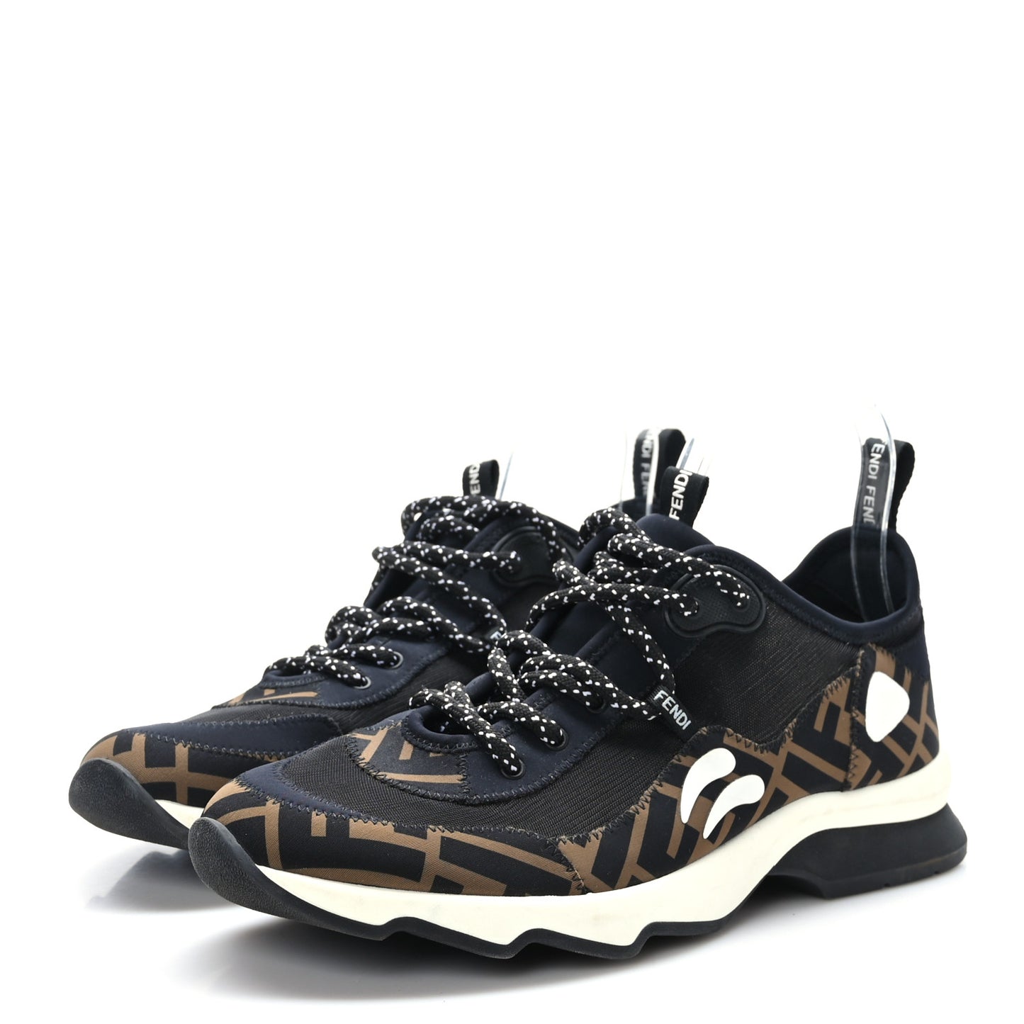 Technical Mesh Lycra FFreedom Patchwork Sneakers 39.5 Black Tobacco