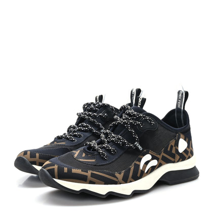 Fendi Technical Mesh Lycra FFreedom Patchwork Sneakers 39.5 Black Tobacco 3 of 8