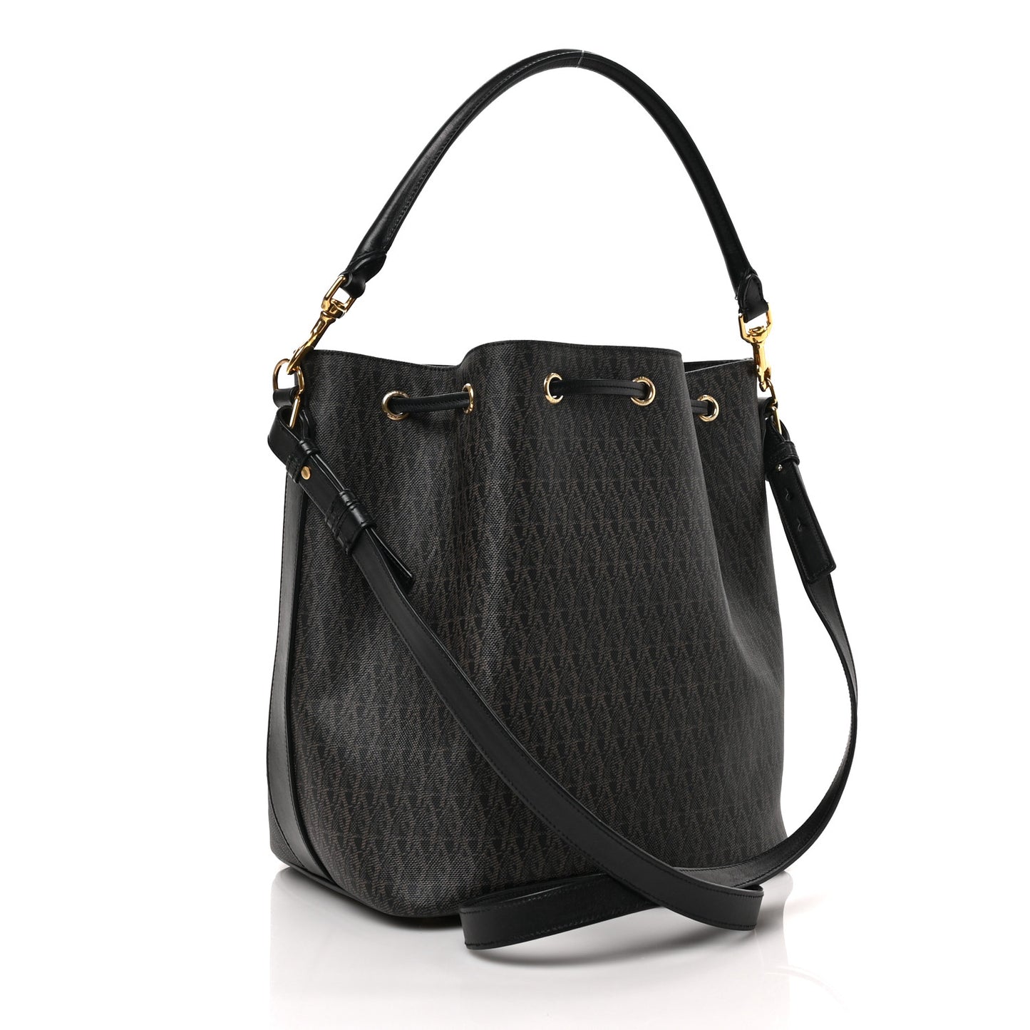 Toile Classic Monogram Emmanuelle Bucket Bag Black