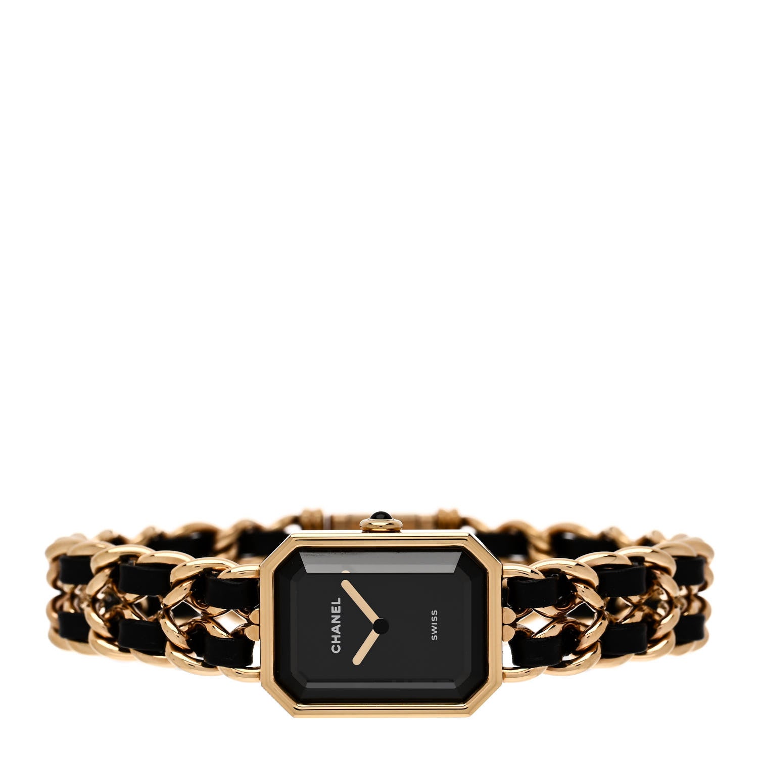 Chanel Stainless Steel Lambskin 20mm Chain Premiere Quartz Watch Gold XL 3 of 9