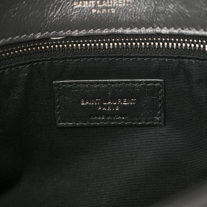 Saint Laurent Crinkled Calfskin Matelasse Monogram Medium Niki Chain Satchel Storm 7 of 10