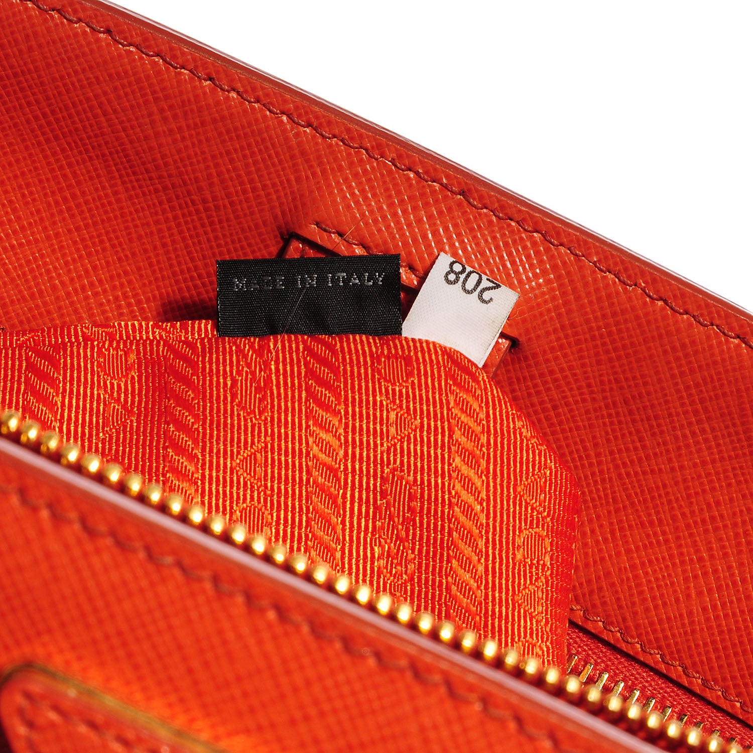 Prada Saffiano Lux Medium Tote Papaya 7 of 11
