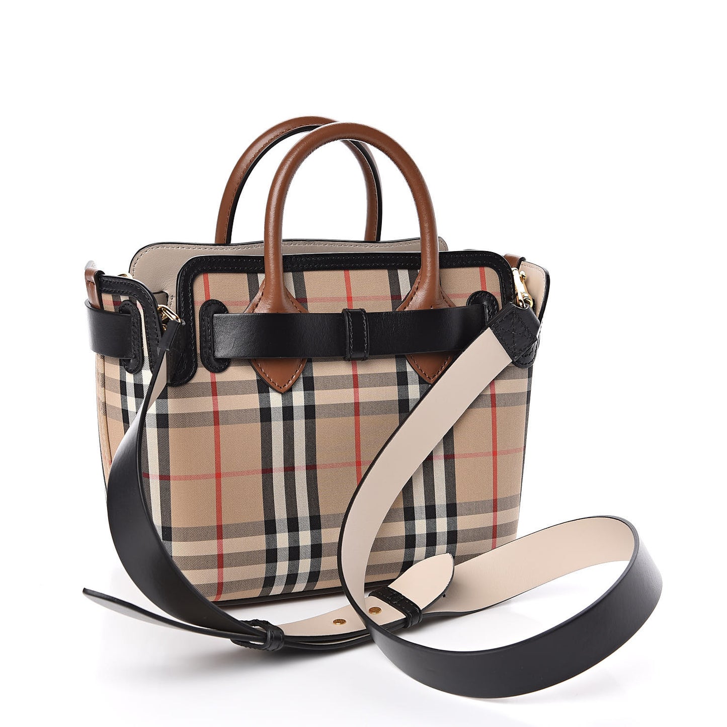Calfskin Vintage Check Triple Stud Mini Belt Bag Archive Beige