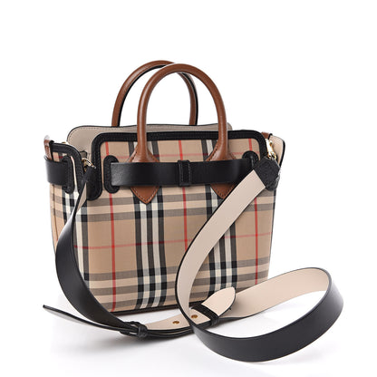 Burberry Calfskin Vintage Check Triple Stud Mini Belt Bag Archive Beige 3 of 11