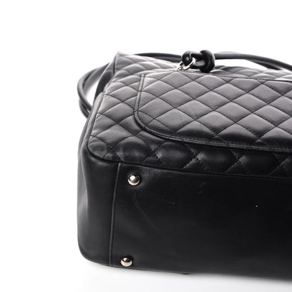 Chanel Calfskin Quilted Large Cambon Flap Black 18 of 20
