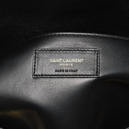 Saint Laurent Sheepskin Matelasse Chevron Monogram Large College Satchel Black 7 of 8