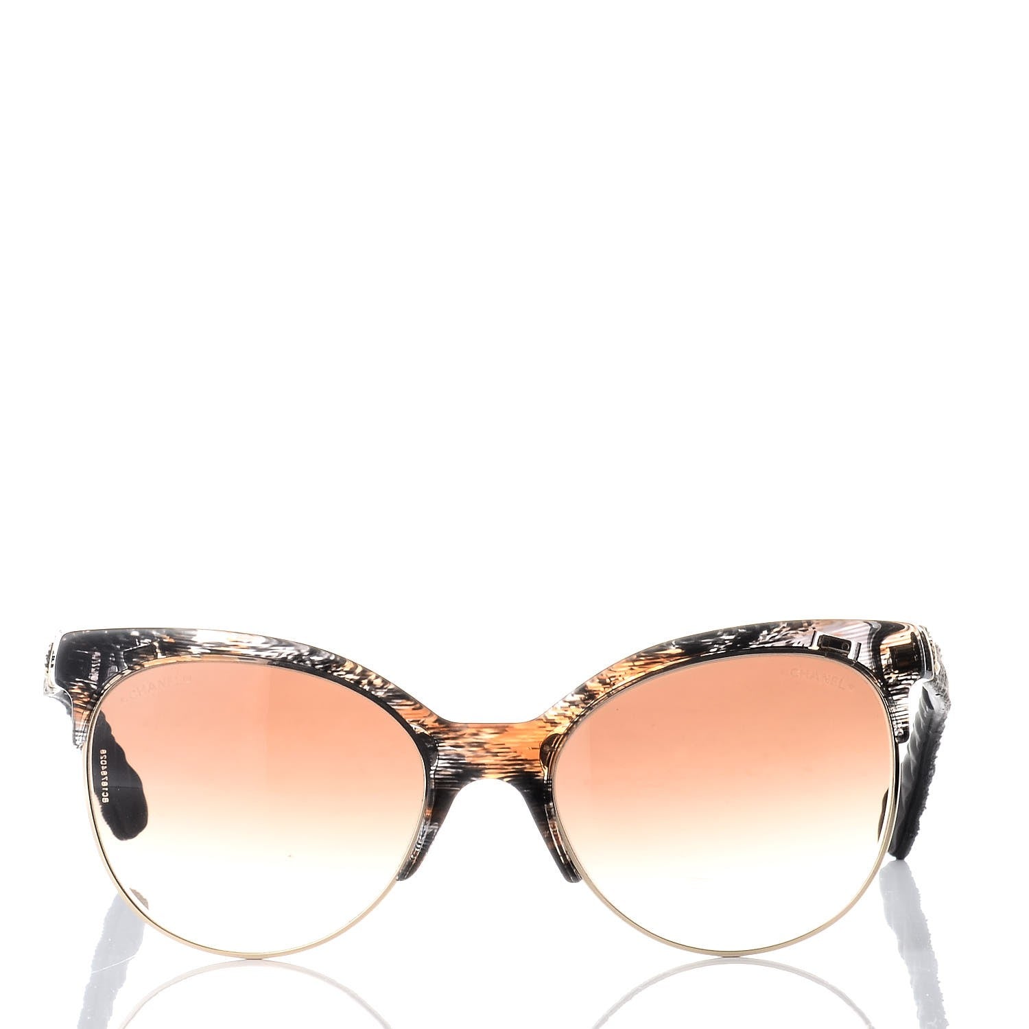 Chanel Denim Quilted Pantos Spring Sunglasses 5342 Brown 2 of 7