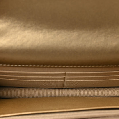 Chanel Metallic Lambskin Quilted CC Wallet On Chain WOC Gold 5 of 9