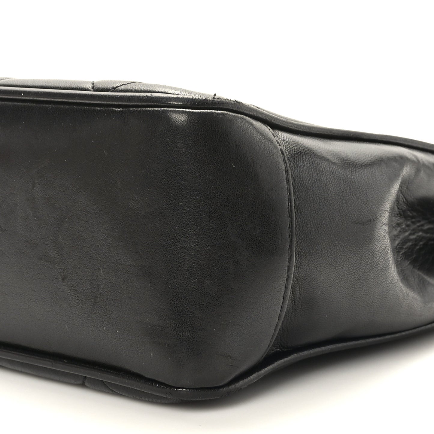 Lambskin Quilted CC Shoulder Bag Black