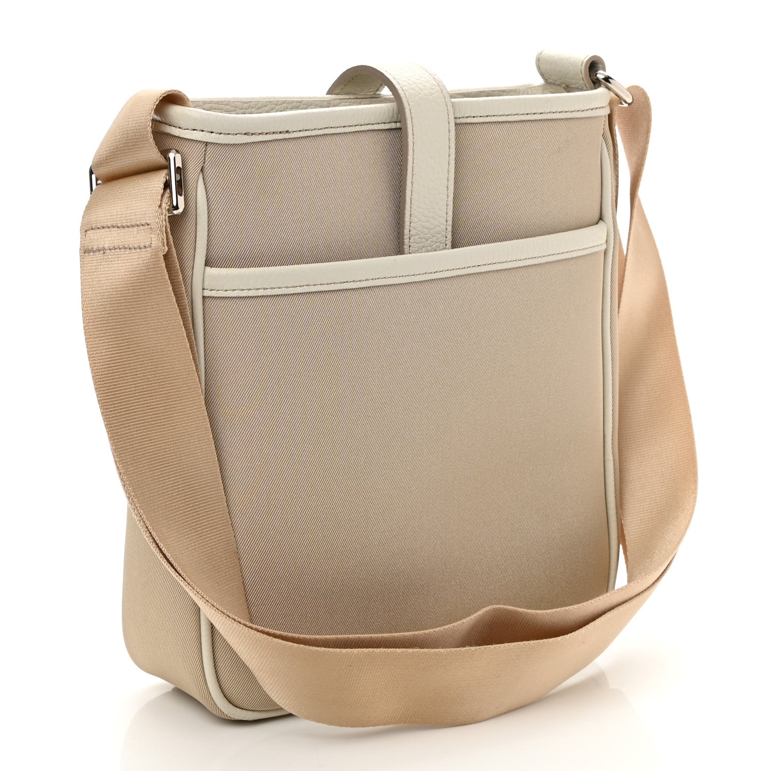 Burberry Canvas Haymarket Check Messenger Bag Beige 3 of 7