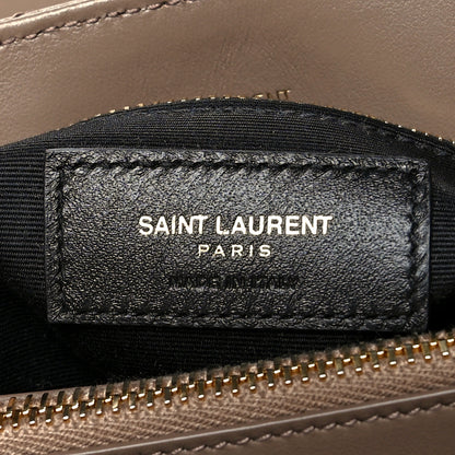 Saint Laurent Calfskin Y Quilted Monogram Medium Loulou Chain Satchel Dark Beige 6 of 11