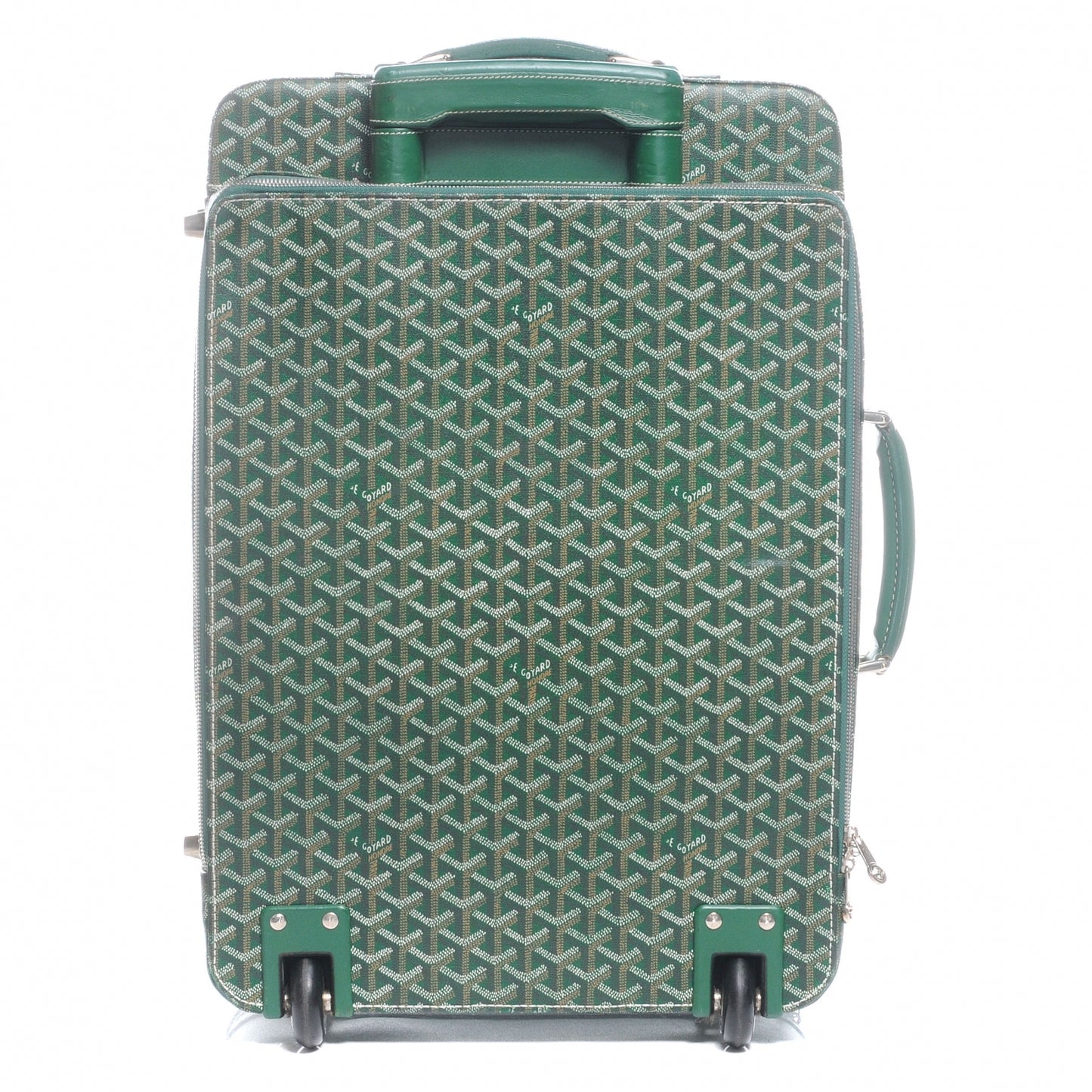 Goyardine Rolling Suitcase Trolley PM Green