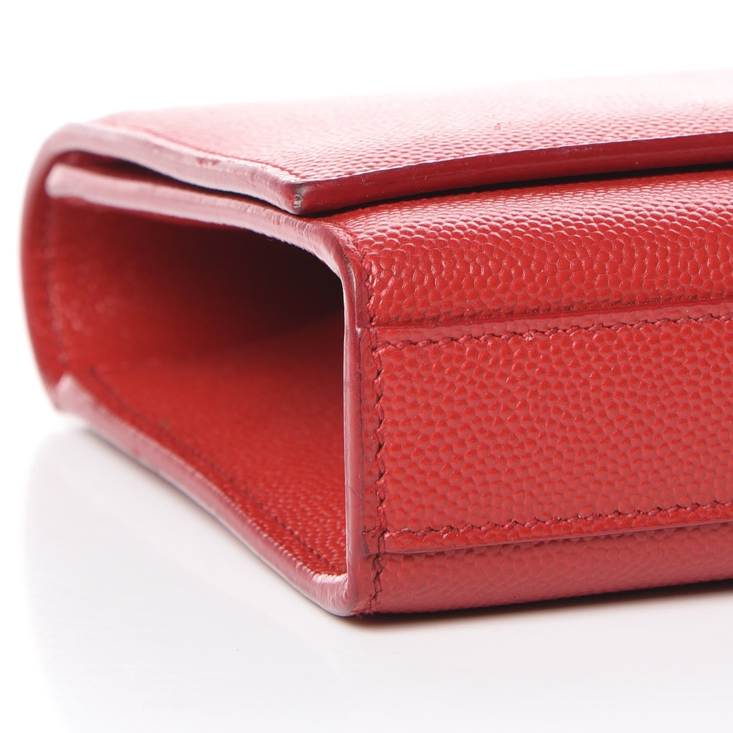 Saint Laurent Grain De Poudre Classic Monogram Cassandre Clutch New Red 8 of 10