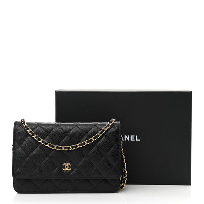 Chanel Caviar Quilted Wallet On Chain WOC Black 15 of 15