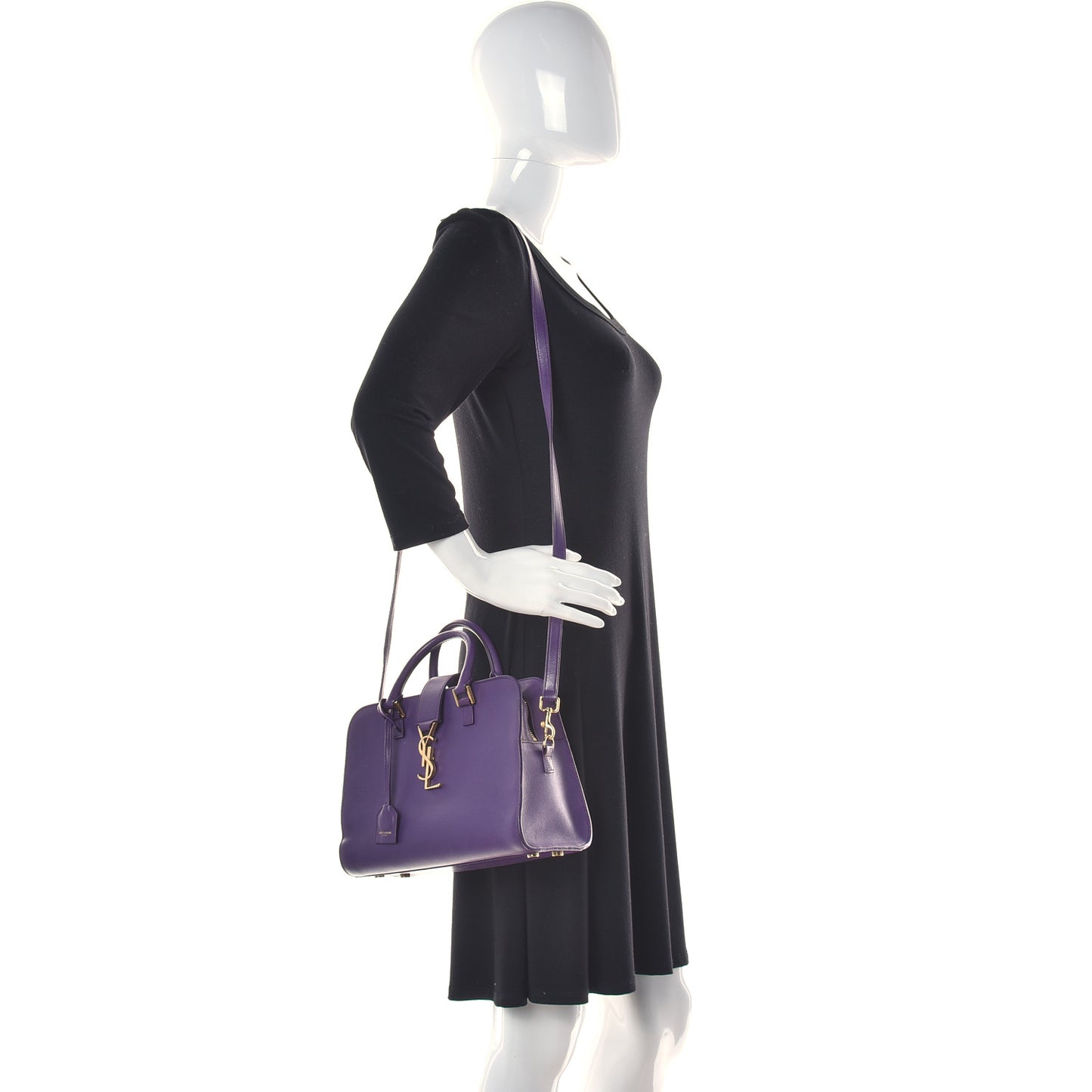 Calfskin Monogram Baby Cabas Purple