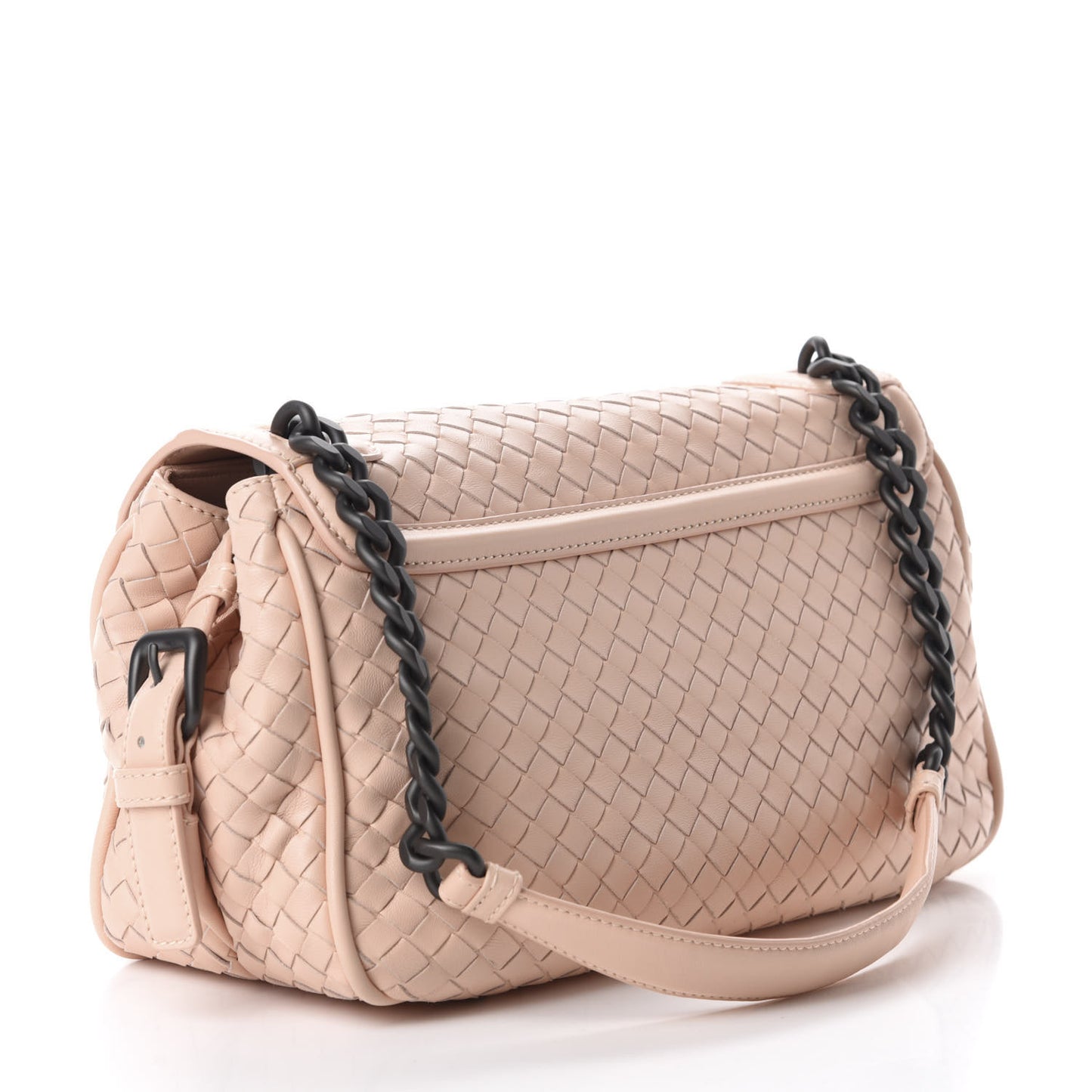 Nappa Intrecciato Rialto Shoulder Bag Flamingo