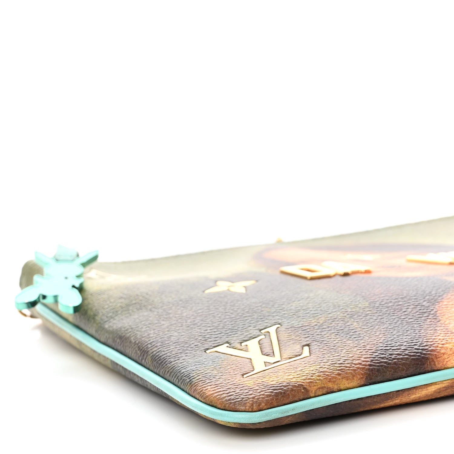 Louis Vuitton Masters Da Vinci Pochette Clutch Vert D’eau 7 of 11
