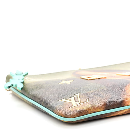 Louis Vuitton Masters Da Vinci Pochette Clutch Vert D’eau 7 of 11