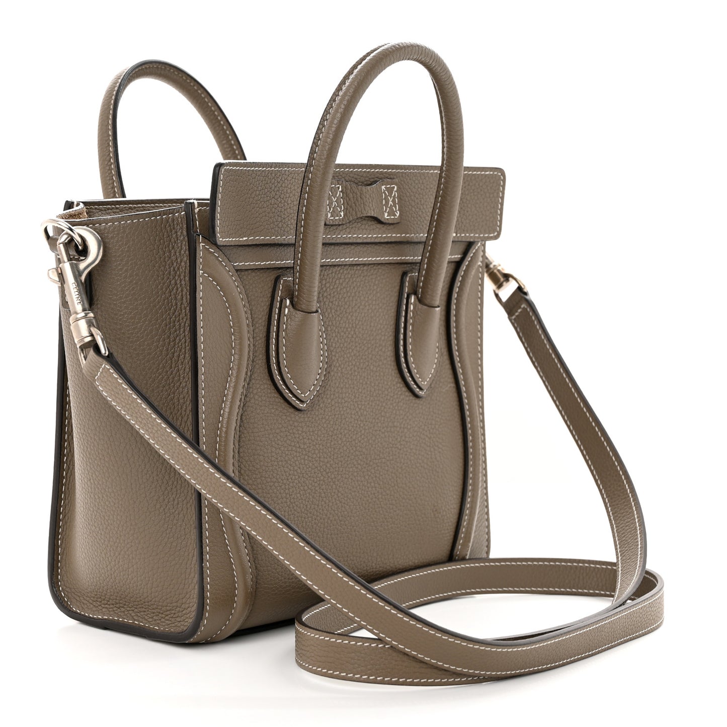 Drummed Calfskin Nano Luggage Souris