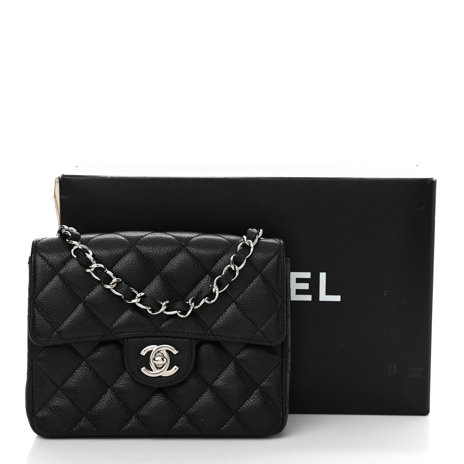 Chanel Caviar Quilted Mini Square Flap Black 14 of 14