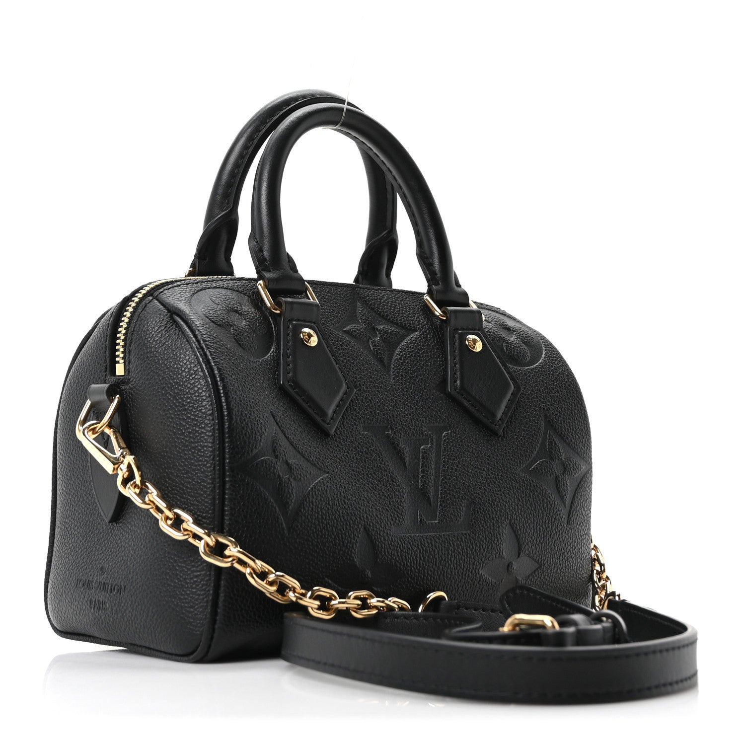 Louis Vuitton Empreinte Monogram Giant Speedy Bandouliere 20 Black 3 of 9
