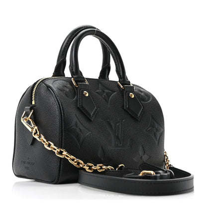 Louis Vuitton Empreinte Monogram Giant Speedy Bandouliere 20 Black 3 of 9
