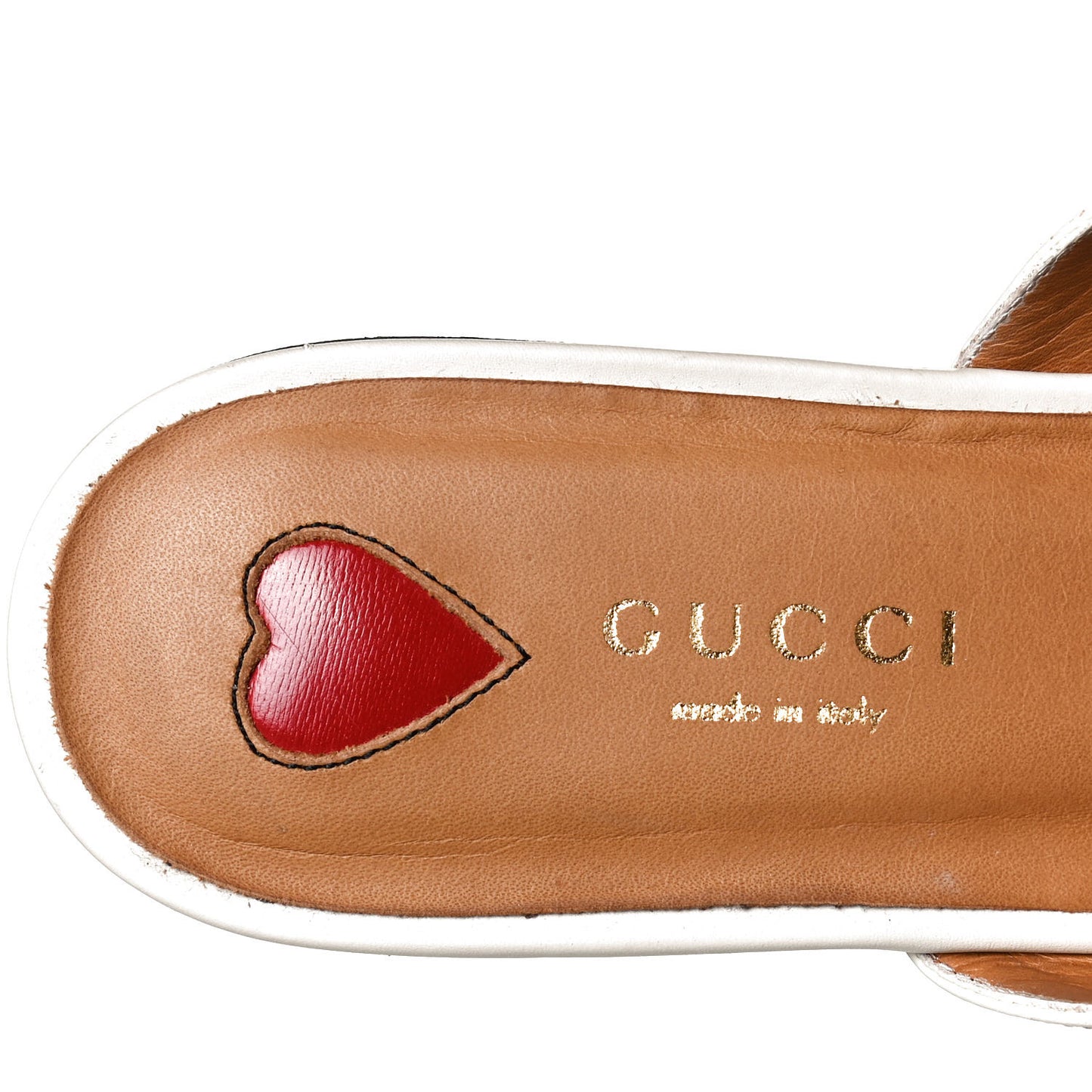 Calfskin Web Womens Peyton GG Slippers 36.5 Mystic White