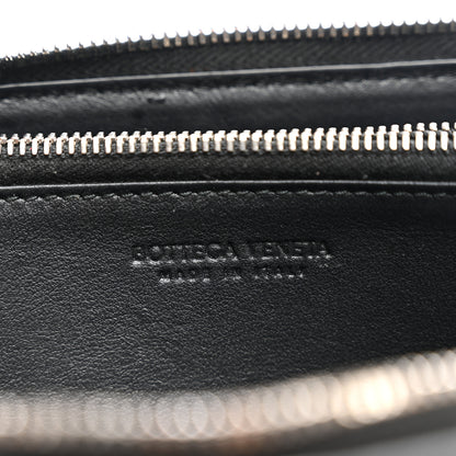 Bottega Veneta Nappa Maxi Intrecciato Medium Cassette Bifold Zip Wallet Black 6 of 7
