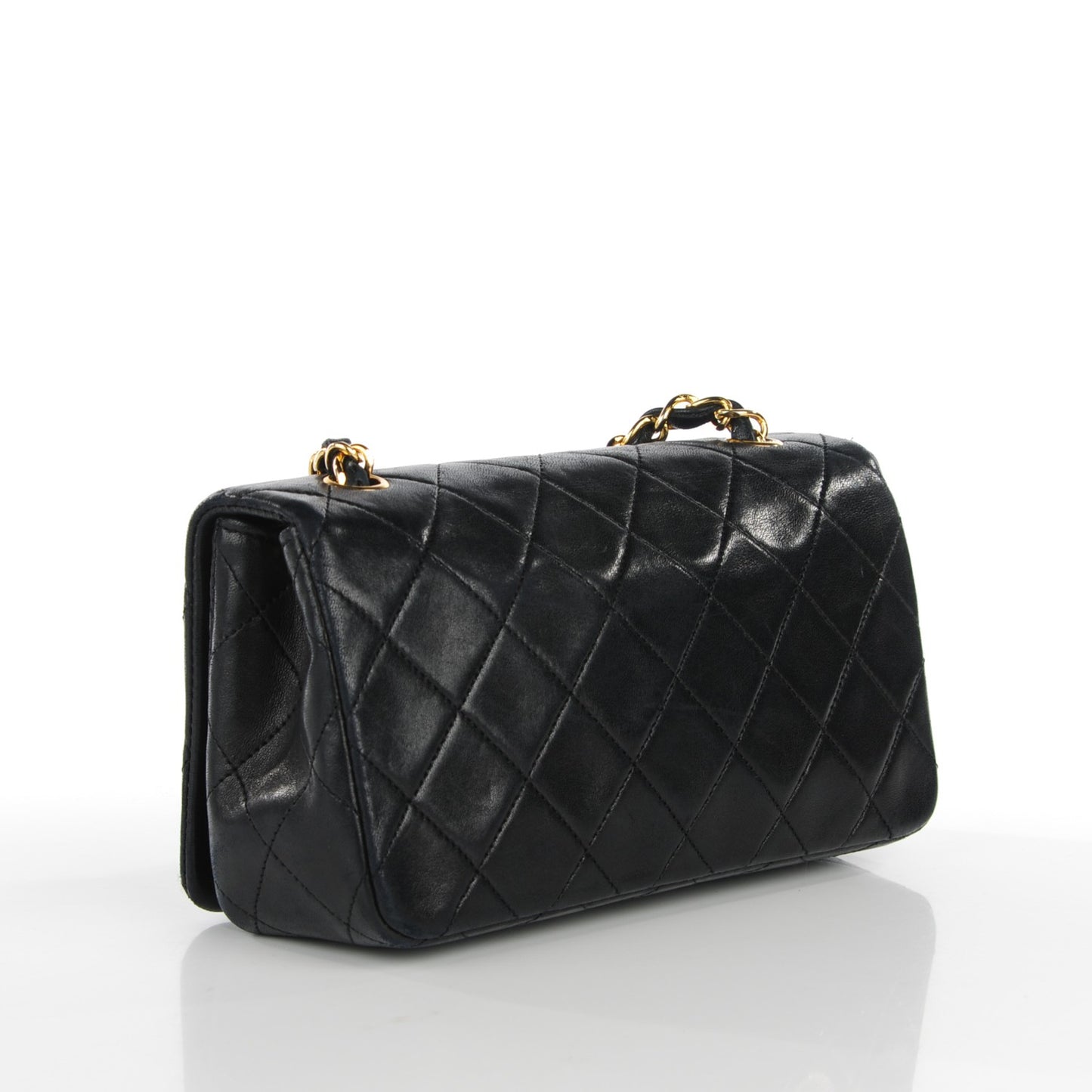 Lambskin Quilted Mini Flap Black