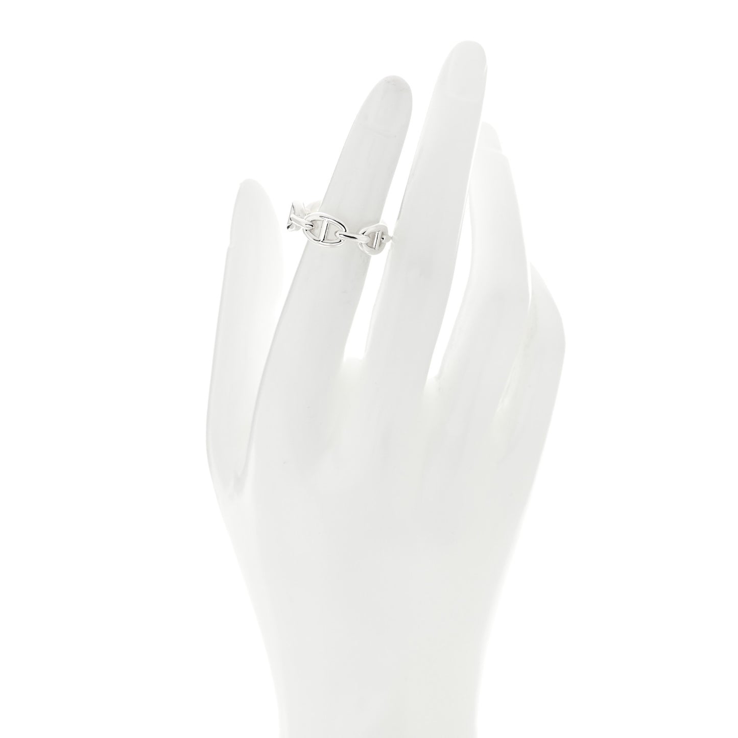Sterling Silver PM Chaine d'Ancre Enchainee Band Ring 55 7.25