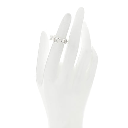 Hermes Sterling Silver PM Chaine d'Ancre Enchainee Band Ring 55 7.25 2 of 9