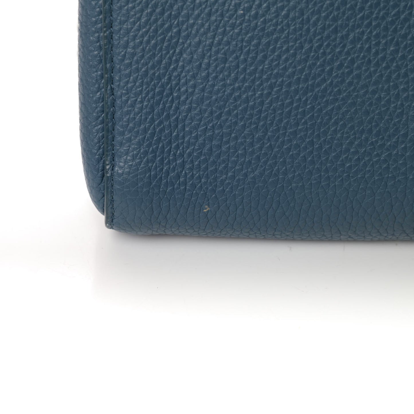 Small Classic Grain Calfskin Mini Lily Steel Blue