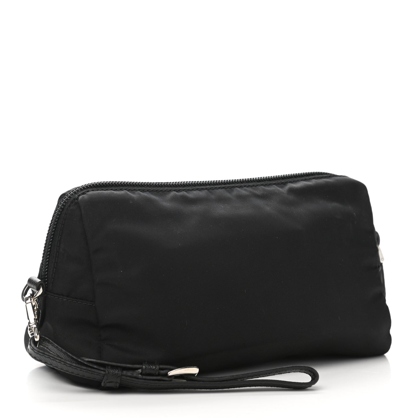 Tessuto Nylon Saffiano Wristlet Black