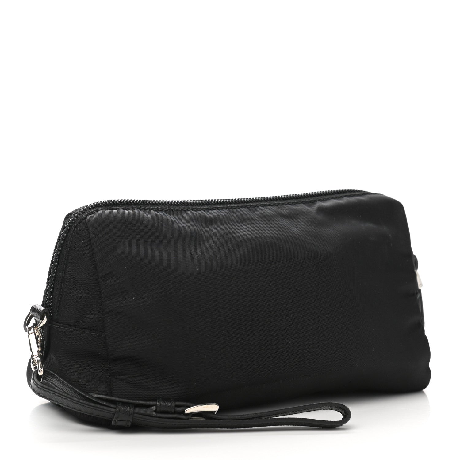 Prada Tessuto Nylon Saffiano Wristlet Black 2 of 7