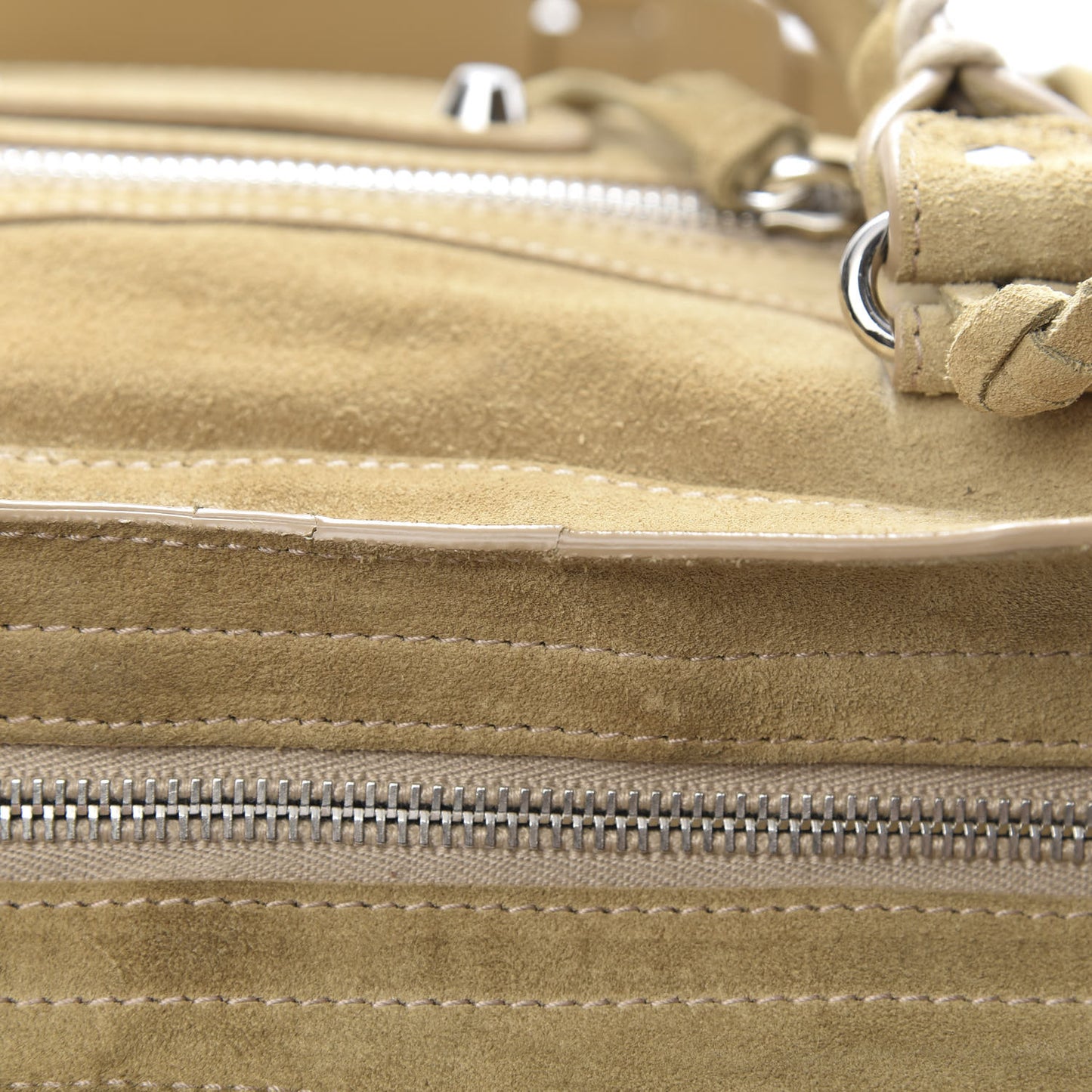 Baby Daim Suede Classic Hardware Silver City Beige Latte