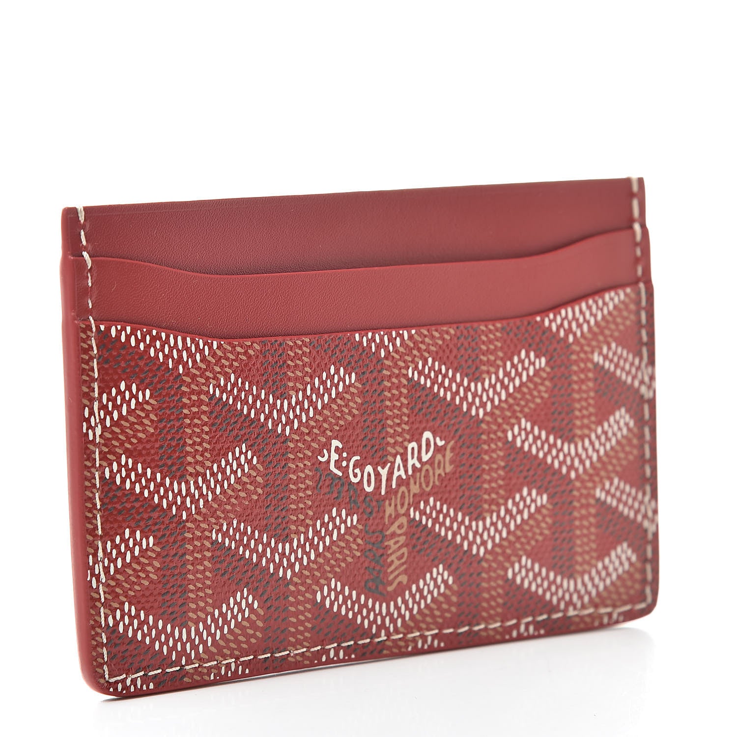 Goyard Goyardine Saint Sulpice Card Holder Red 3 of 7