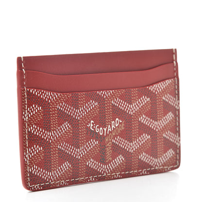 Goyard Goyardine Saint Sulpice Card Holder Red 3 of 7