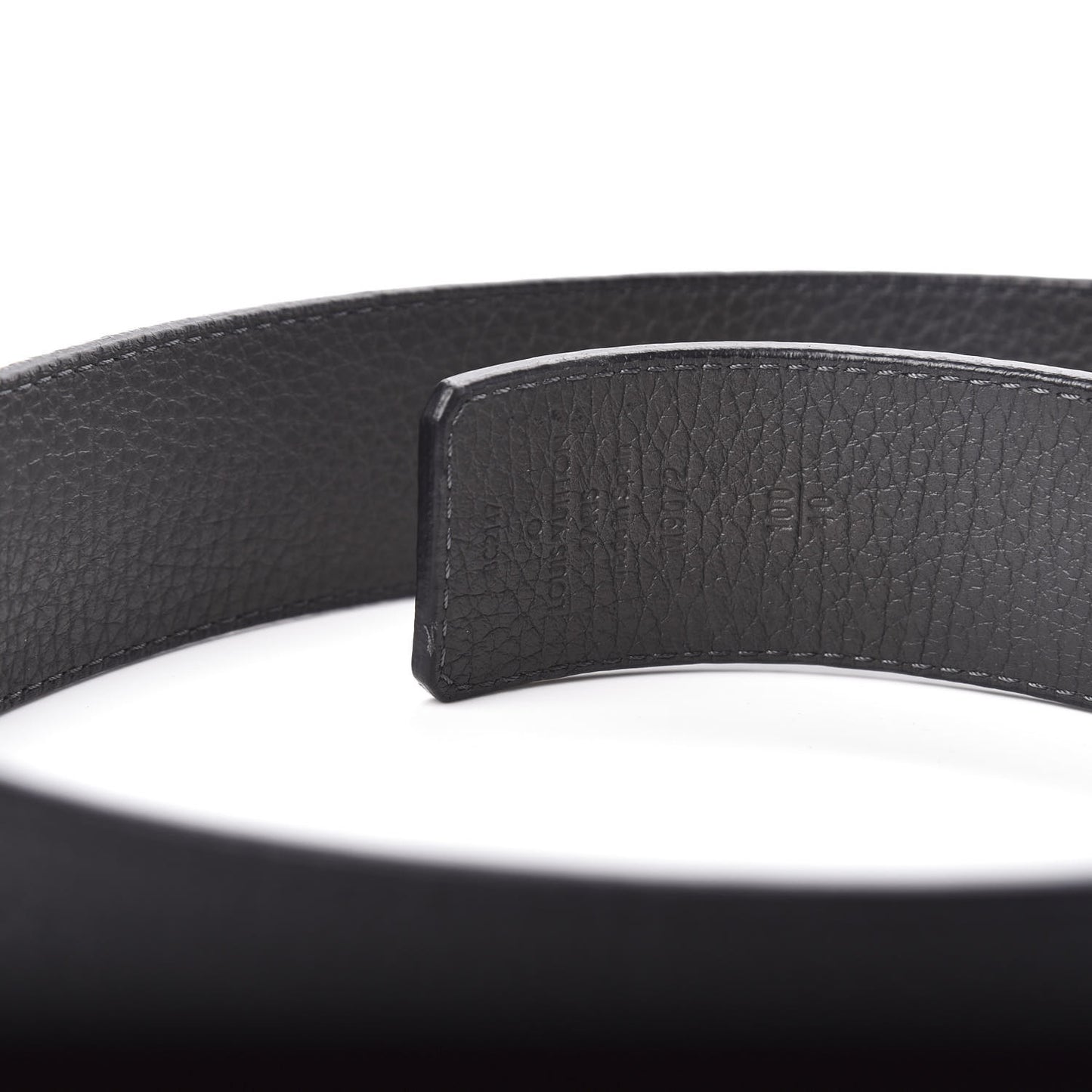 Taurillon Calfskin 40mm LV Initiales Belt 100 40 Black
