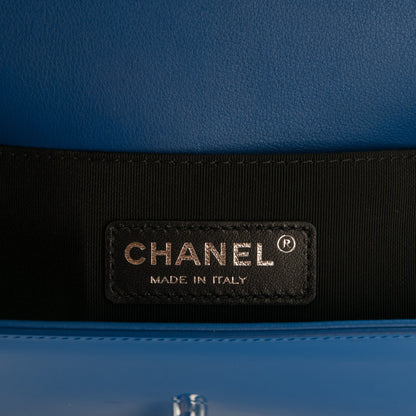 Chanel Patent Calfskin Small Boy Flap Plexiglass Bright Blue 7 of 8