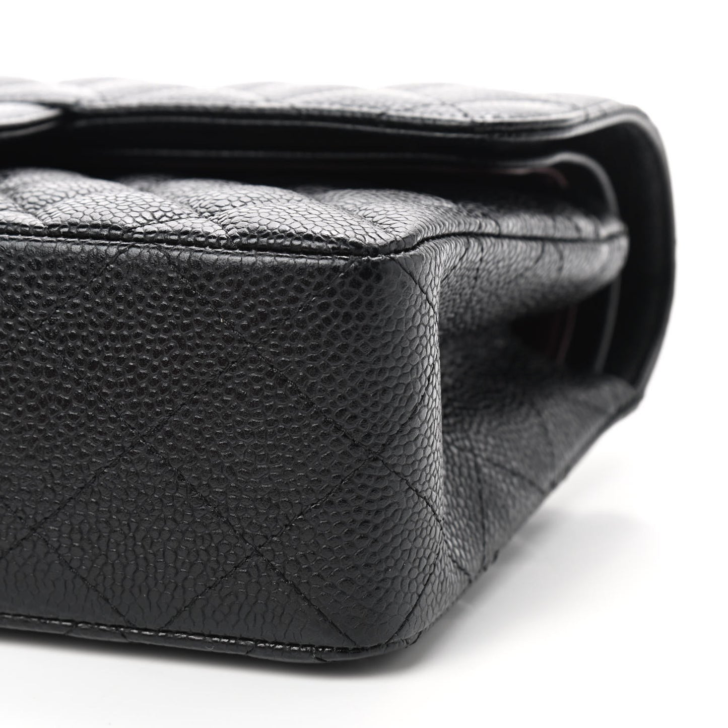 Caviar Quilted Small Double Flap Black
