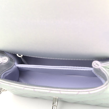 Chanel Iridescent Caviar Quilted Extra Mini Coco Handle Flap Purple 4 of 10