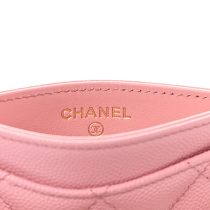 Chanel Caviar Quilted Card Holder Pink 6 of 9